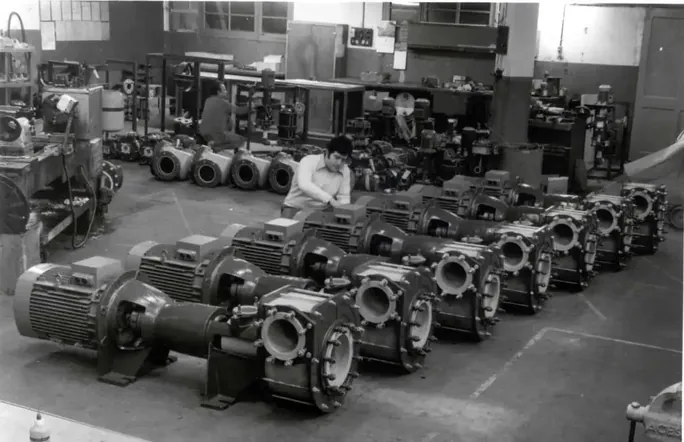 Plastic pumps ready for dispatch in the early years